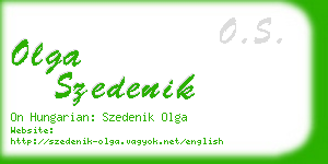 olga szedenik business card